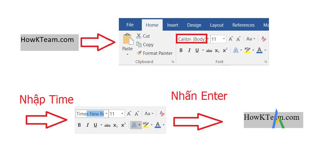 Font, cỡ chữ, thay đổi chữ hoa, chữ thường trong Microsoft Word