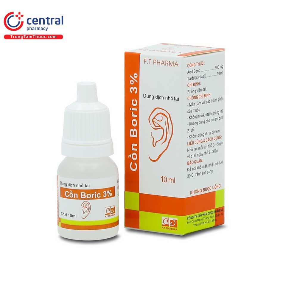 Cồn Boric 3% F.T.Pharma