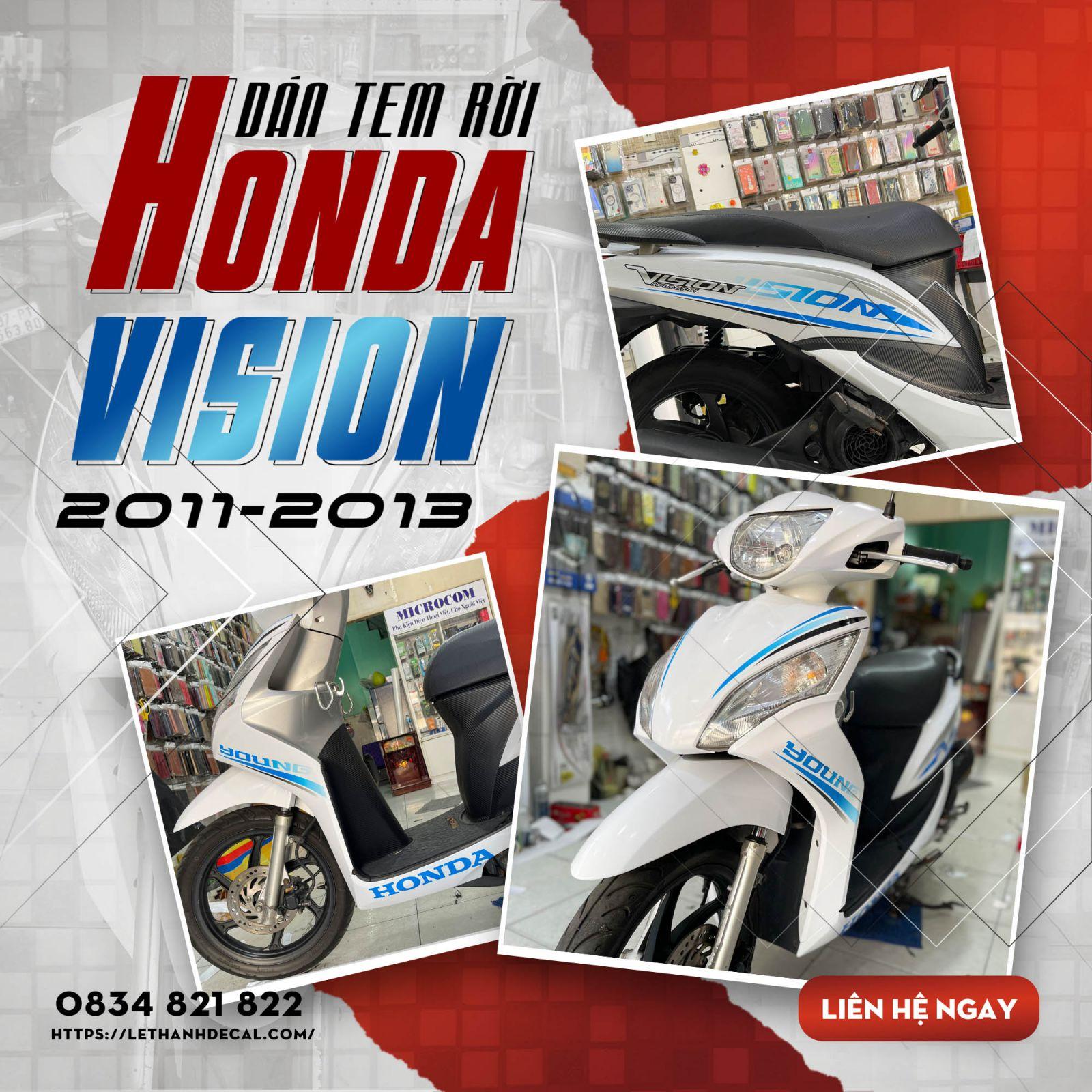 Dán tem rời cho Honda Vision 2011 - 2013