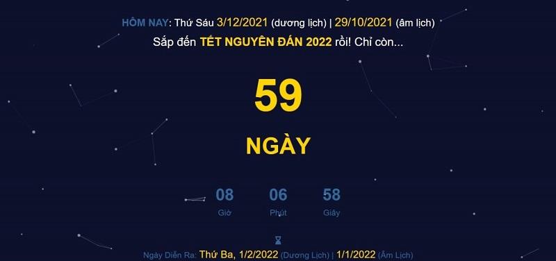 Còn bao nhiêu ngày nữa đến Tết Nguyên Đán Nhâm Dần 2022?