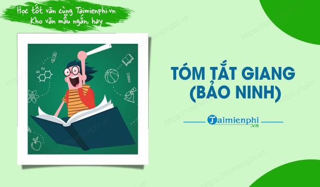 Tóm tắt Giang (Bảo Ninh) một cách súc tích