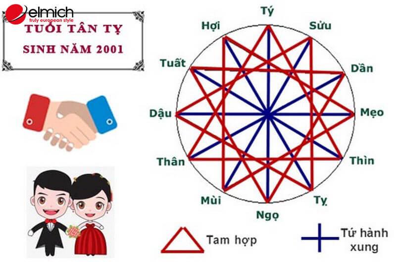 Tuổi Tân Tỵ 2001 hợp tuổi gì để kết hôn, làm ăn