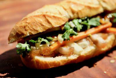 Crispy pork belly banh mi – Banh Mi Heo Quay