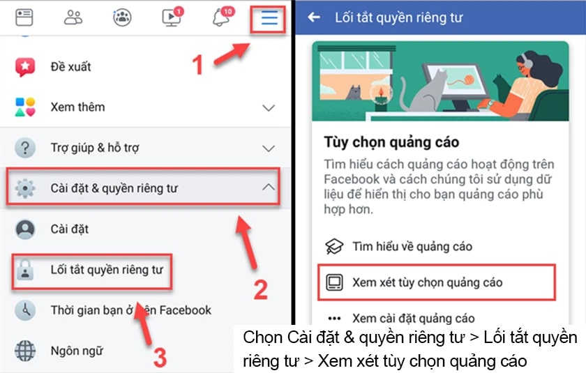 Hướng dẫn cách chặn quảng cáo trên Facebook không cần phần mềm