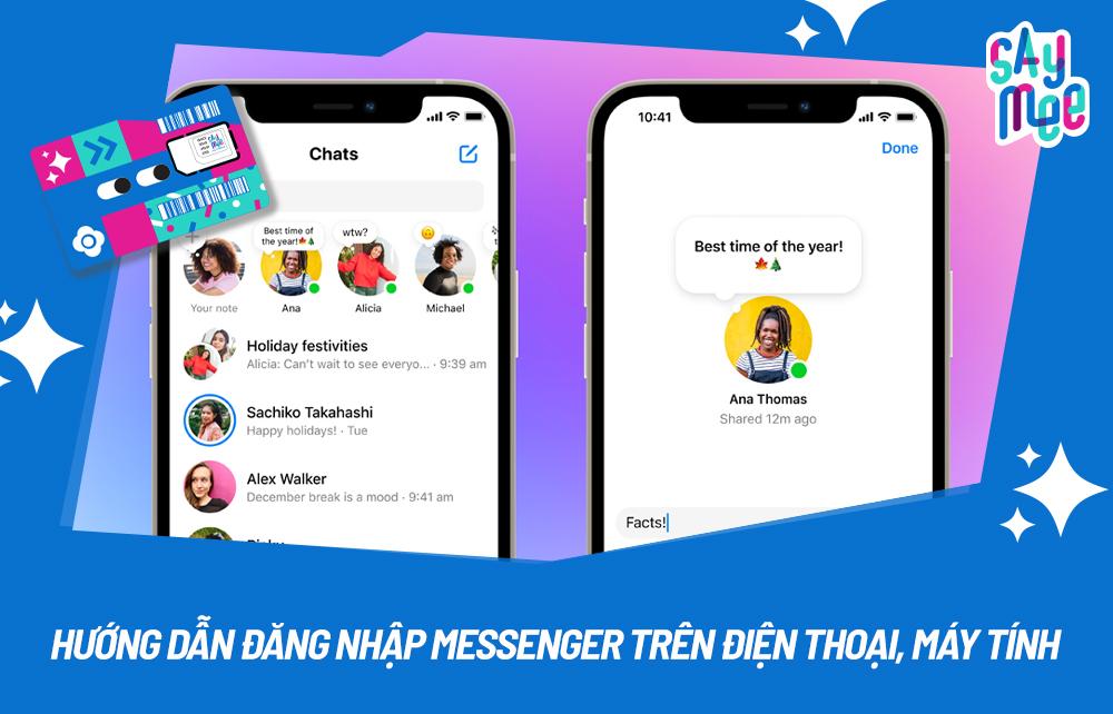 Hướng dẫn đăng nhập Messenger trên điện thoại, máy tính