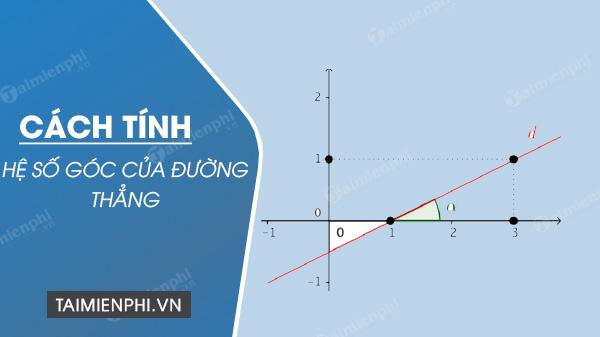 Cách tính hệ số góc của đường thẳng, bài tập áp dụng