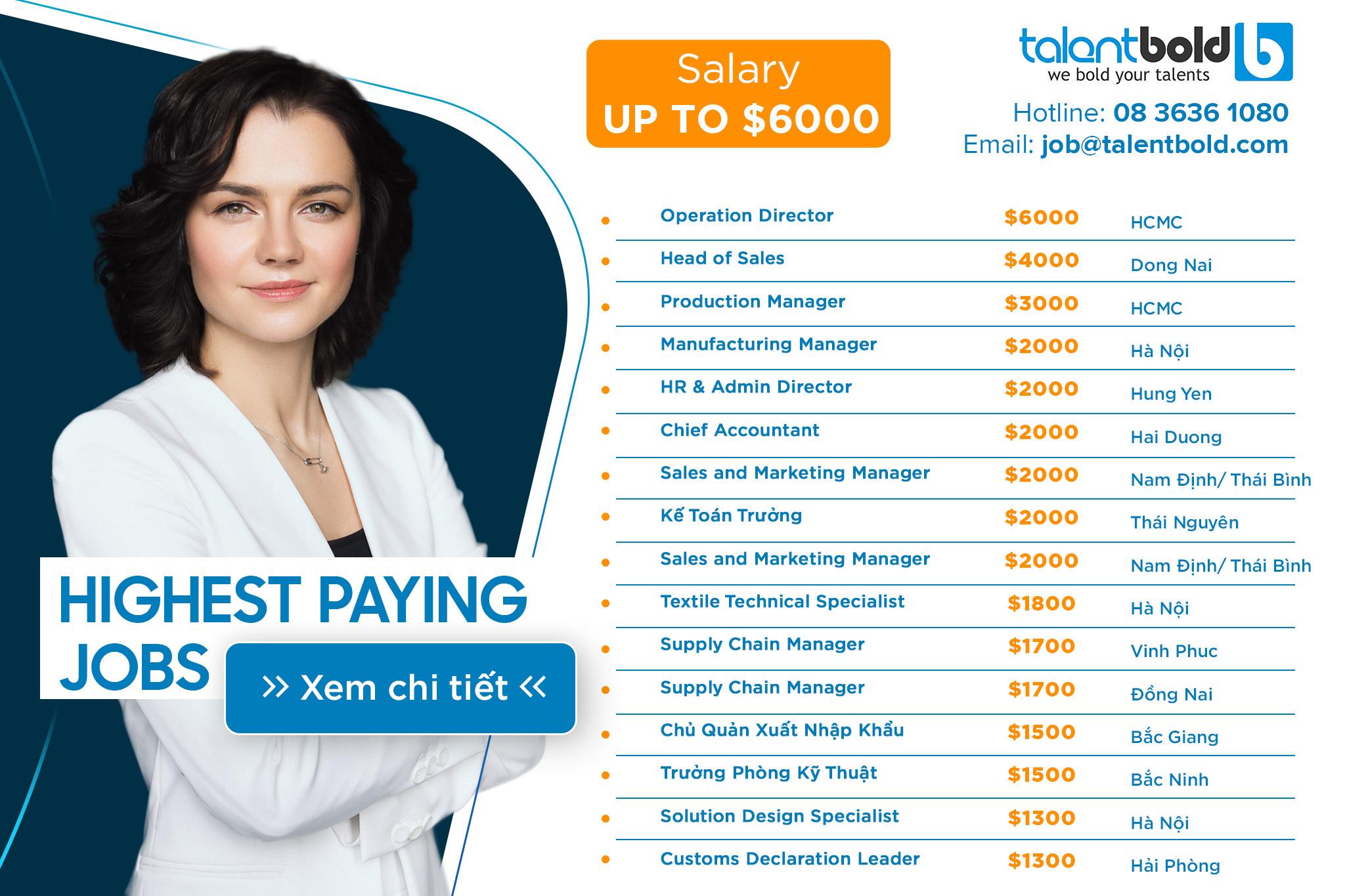 Tìm việc làm hấp dẫn tại TalentBold