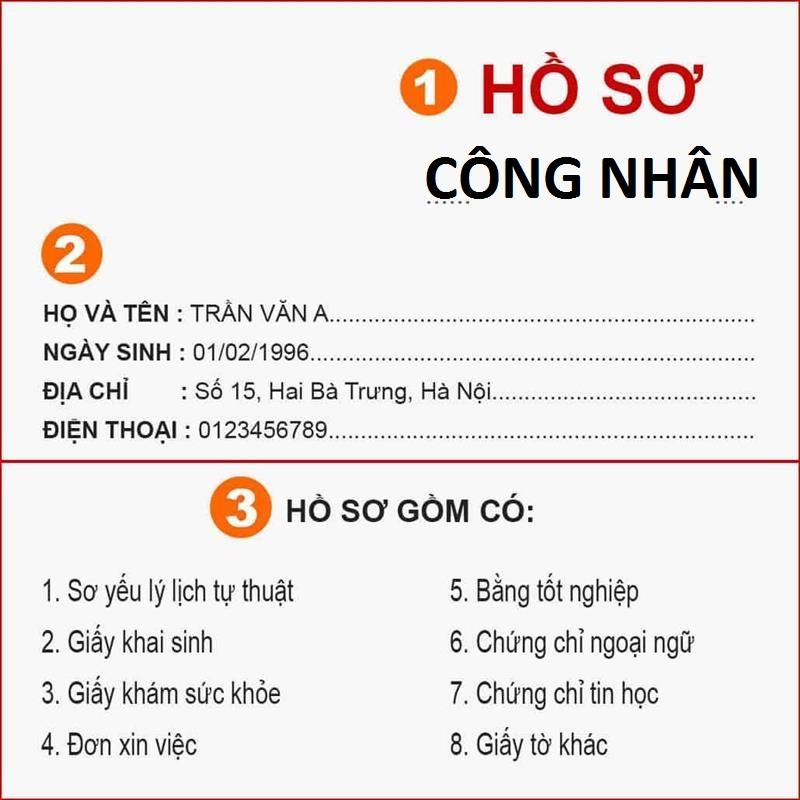 Hướng dẫn cách viết hồ sơ xin việc làm công nhân đơn giản