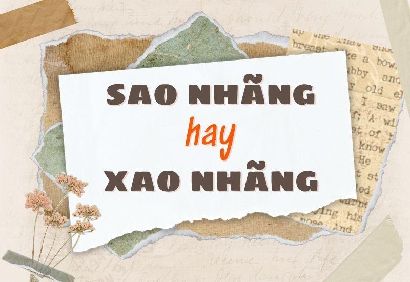 Sao nhãng hay xao nhãng đúng chính tả?