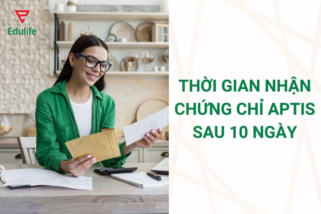 Thời gian nhận chứng chỉ aptis sau 10 ngày