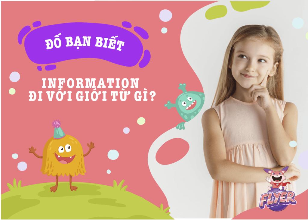 Information đi với giới từ gì