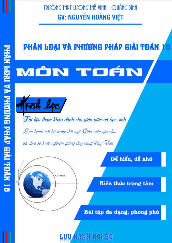 Phân loại và phương pháp giải Toán 10 phần Hình học – Nguyễn Hoàng Việt