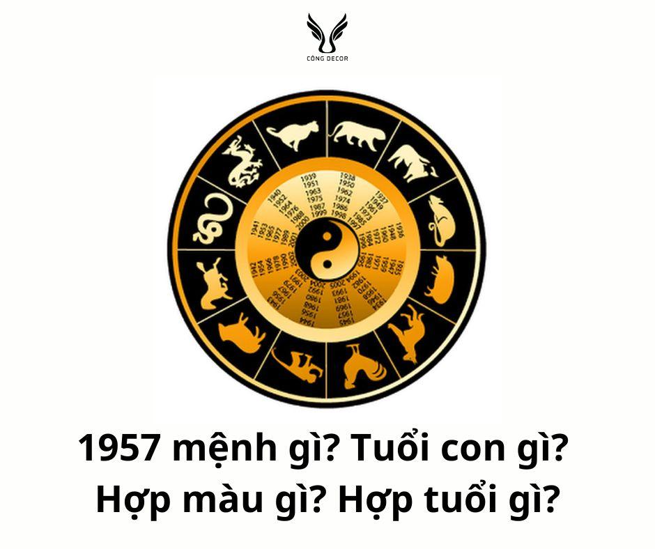 Người sinh năm 1957 mệnh gì? Nam nữ 1957 tuổi con gì? Hợp màu gì? Hợp tuổi gì?