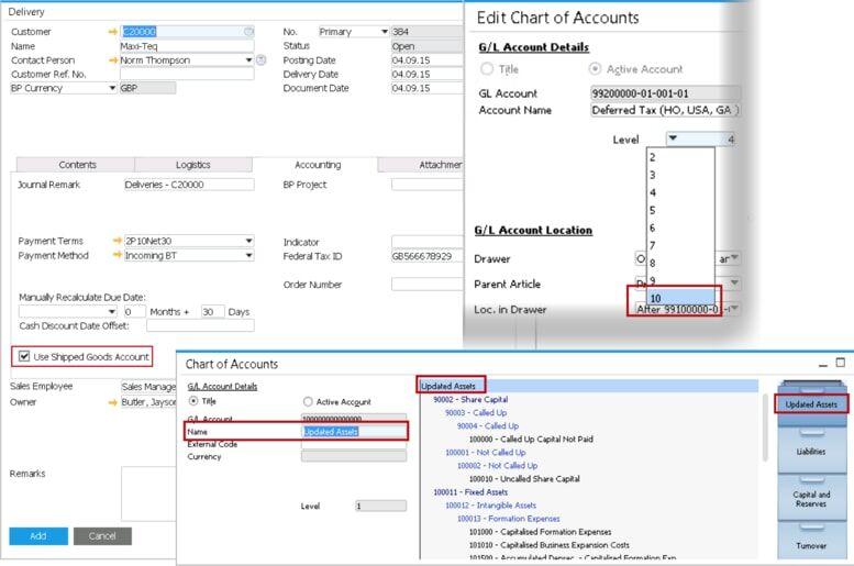 SAP Business One accounting and financials