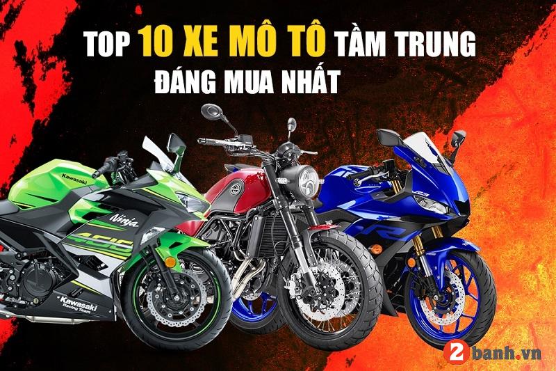 Top 10 mẫu xe mô tô tầm trung giá rẻ đáng mua nhất hiện nay