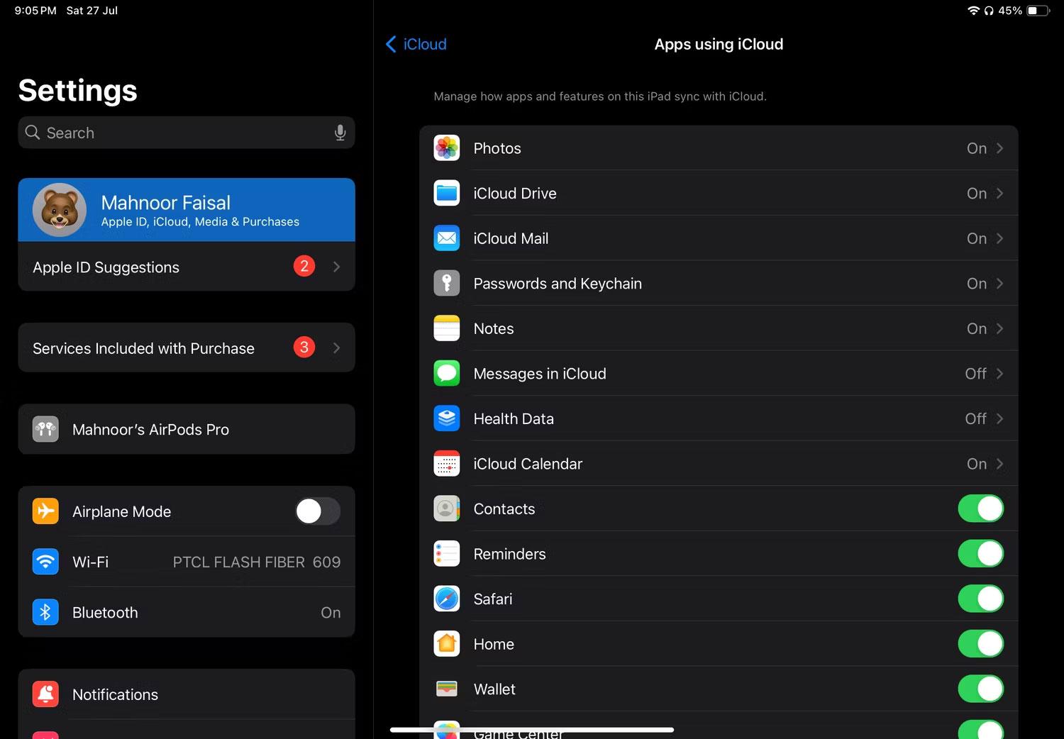 Ứng dụng Settings trong iPadOS hiển thị phần App Store