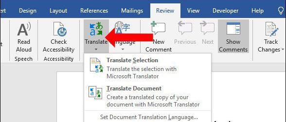 Cách dịch văn bản trực tiếp trong Word