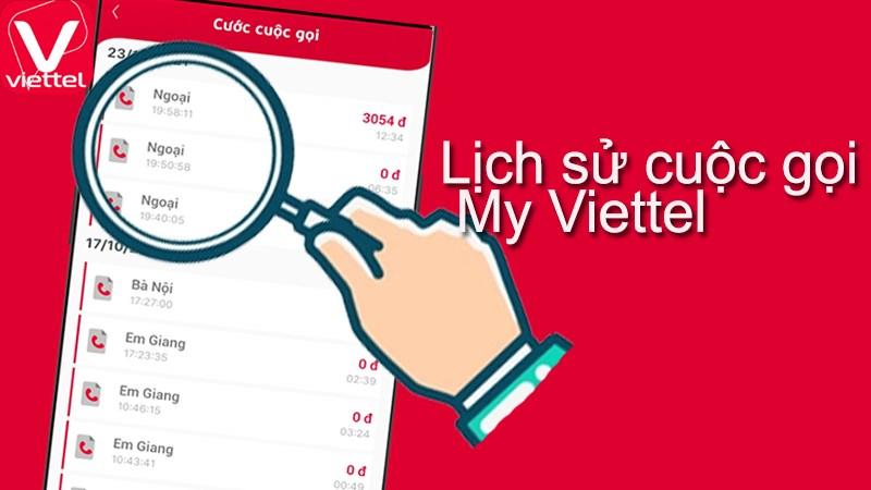 Cách tra cứu lịch sử cuộc gọi trên My Viettel nhanh, đơn giản