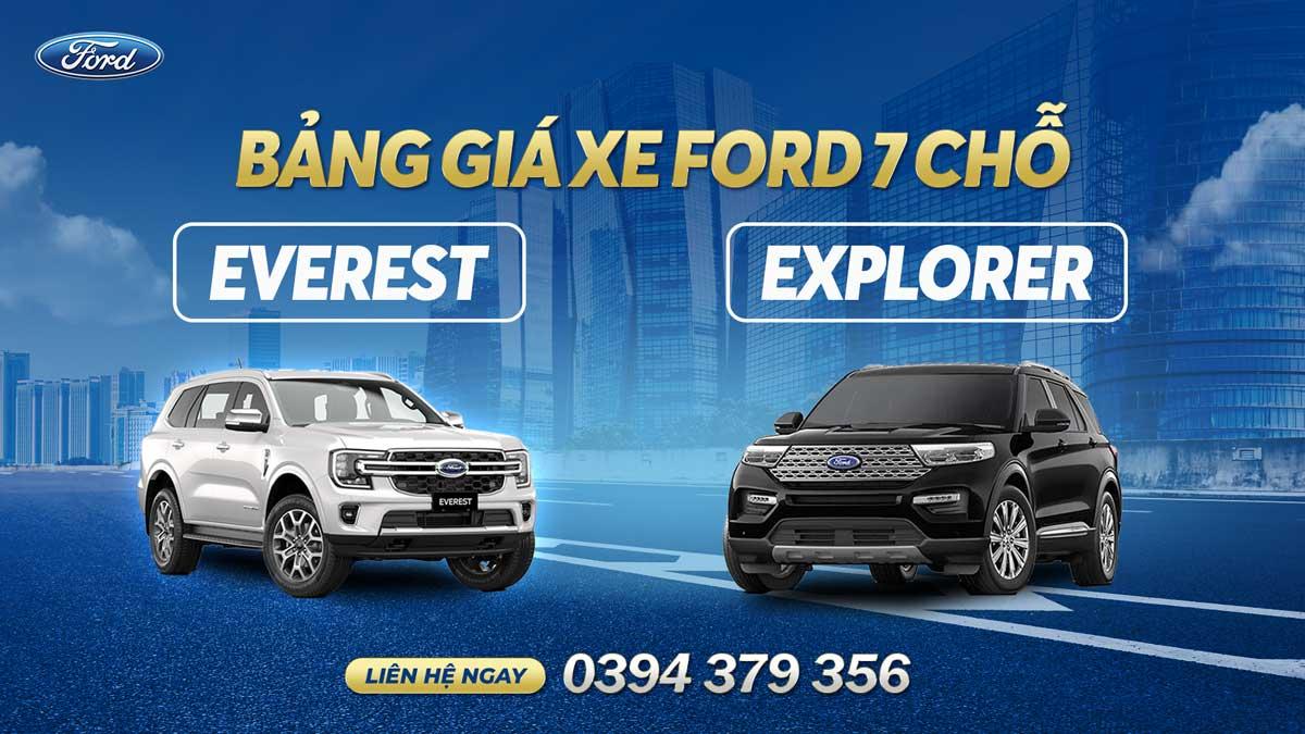 Giá Xe Ford 7 Chỗ Everest, Explorer: Giá Lăn Bánh Và Khuyến Mãi