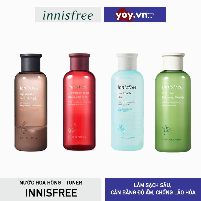 Nước Hoa Hồng Innisfree Lựu Đỏ Cho Da Lão Hóa Làm Sáng Da Và Chống Oxy Hóa Da 200ml